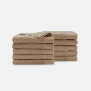 Walra Soft Cotton Handdoek 70 x 140 cm 550 gram Bruin - 10 stuks