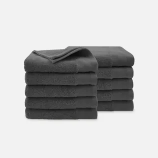 Walra Soft Cotton Handdoeken 60 x 110 cm - 550 gr/m² - Antraciet - 10 stuks