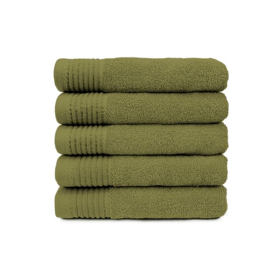 The One Badhanddoek 450 gram 70x140 cm Olive Green (5 stuks)
