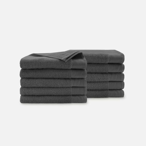 Walra Soft Cotton Handdoeken 70 x 140 cm - 550 gr/m² - Antraciet - 10 stuks