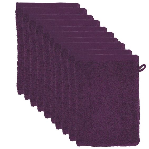 The One Washandjes Plum  - 10 stuks