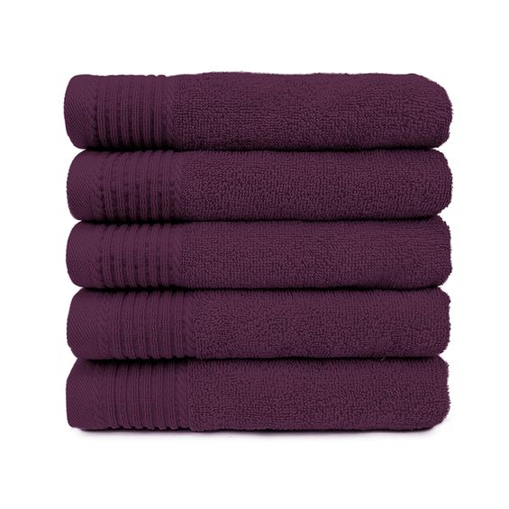 The One Handdoek Deluxe 50x100  550 gr Plum (5 stuks)
