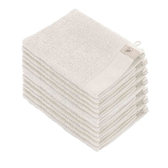 Walra Soft Cotton Washandjes 15 x 21 550gram Kiezel Grijs - 12 stuks