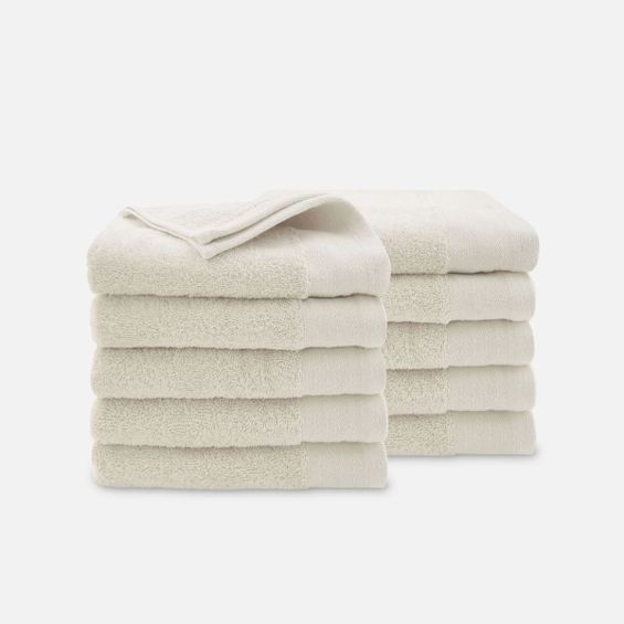 Walra Soft Cotton Handdoeken 50 x 100 cm - 550 gr/m² - Kiezel Grijs - 10 stuks