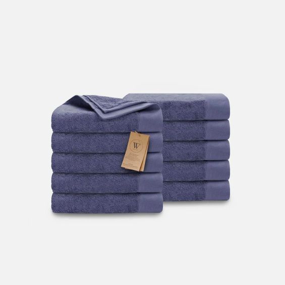 Walra Remade Cotton Handdoeken 50 x 100 cm - 550 gr/m² - Blauw - 10 stuks