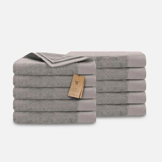 Walra Remade Cotton Handdoeken 70 x 140 cm - 550 gr/m² - Taupe - 10 stuks