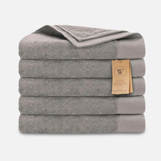 Walra Remade Cotton Handdoeken 70 x 140 cm - 550 gr/m² - Taupe - 5 stuks