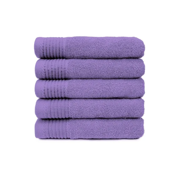 The One Badhanddoek 450 gram 70x140 cm Paars (5 stuks)