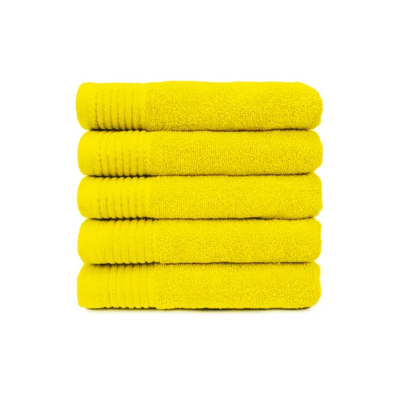 The One Badhanddoek 450 gram 70x140 Geel (5 stuks)