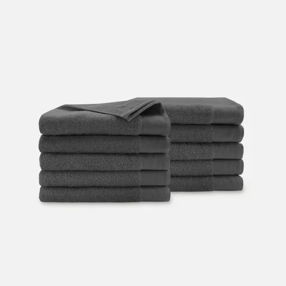 Walra Soft Cotton Handdoeken 70 x 140 cm - 550 gr/m² - Antraciet - 10 stuks
