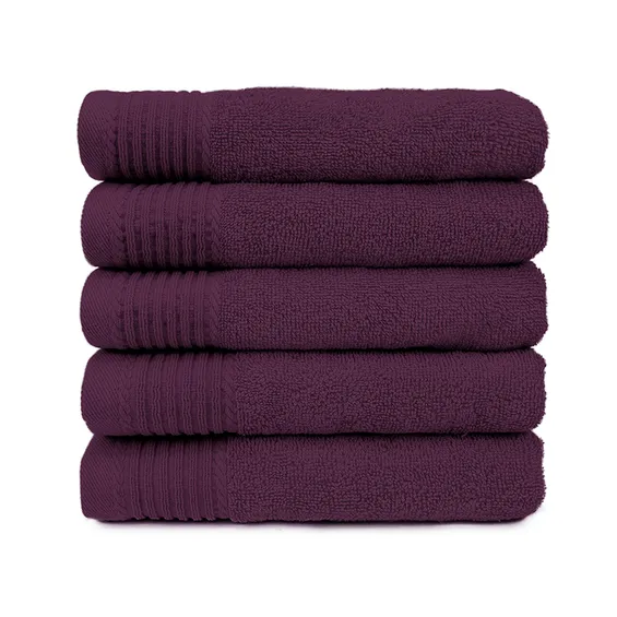 The One Handdoek Deluxe 50x100  550 gr Plum (5 stuks)