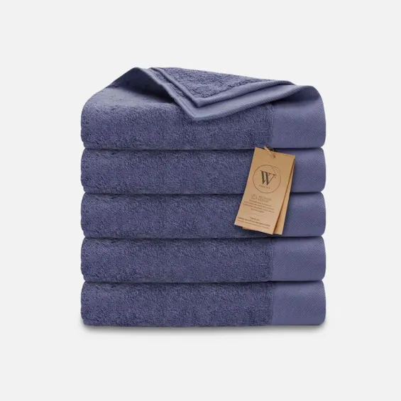 Walra Remade Cotton Handdoeken 50 x 100 cm - 550 gr/m² - Blauw - 5 stuks