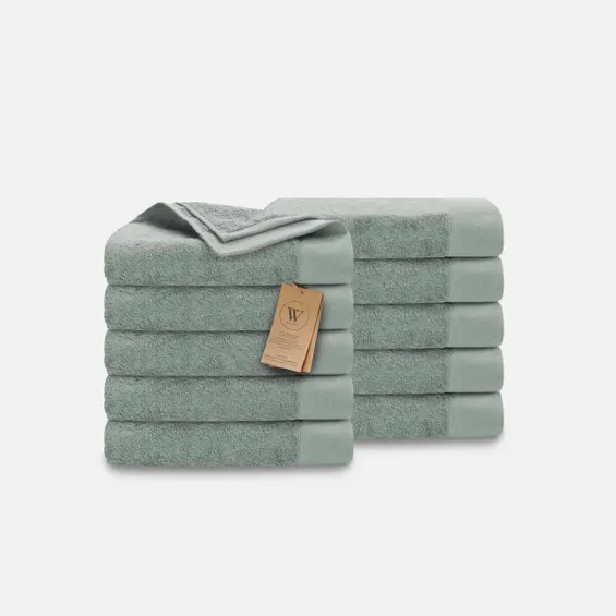Walra Remade Cotton Handdoeken 50 x 100 cm - 550 gr/m² - Jade - 10 stuks