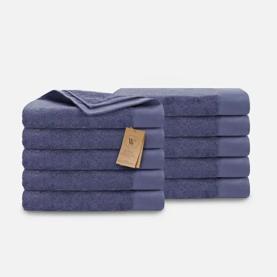 Walra Remade Cotton Handdoeken 70 x 140 cm - 550 gr/m² - Blauw - 10 stuks