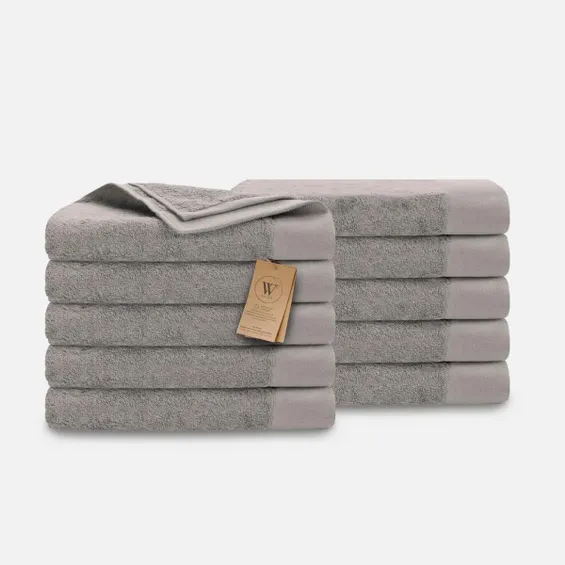 Walra Remade Cotton Handdoeken 70 x 140 cm - 550 gr/m² - Taupe - 10 stuks